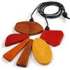Does not apply , Collana in Legno Ecologica Con Colori Rosso, Marrone, Arancione E Giallo E Cor