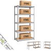 SOLEILUX Scaffali in Metallo Zincato 90x40x180cm con 5 Ripiani Portata 175 kg per Ripiano