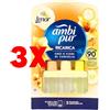 AMBIPUR 3 X AMBIPUR Ricarica 20 ml Oro e Fiori di Vaniglia per 90 Giorni