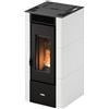 Cadel Stufa pellet 5,5kW CRISTAL 6 T1 White 5 stelle Classe A+ 7025097