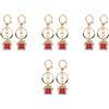4 Pieces Portachiavi in Metallo Forma Di Casa Keeychain Da Donna