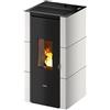 Cadel Stufa pellet 7kW CRISTAL 7 T2 White 5 stelle Classe A+ 7025042