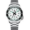 PHOIBOS Apollo PY056E Orologio Uomo Acciaio Quadrante Bianco Diver 200m