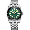 PHOIBOS Narwhal PY061A Orologio Uomo Diver Green Malachine Acciaio 200m
