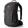 Gregory Vaporspan - Zulu LT 25 - Zaino da trekking da uomo, 55 cm, 25L, 1.06 KG, Pannello posteriore ventilato, compatibile con sistema di idratazione, Nero (Volcanic Black)