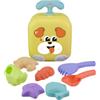 BEPER Beach & Fun Trolley Mare con Accessori - Set Spiaggia con Valigetta a Ruote, Annaffiatoio, Paletta, Rastrello e 4 Formine, Gioco da Spiaggia per Bambini 3+ Anni