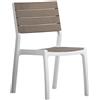 KETER Sedia in Polipropilene Harmony Bianco/cappuccino Impilabile Arredo Esterno
