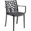 BICA Sedia in Polipropilene Matrix Armchair Grafite Impilabile Giardino Terrazzo