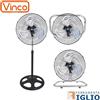 Vinco Ventilatore a Piantana da Tavolo da Parete in Metallo 3in1 Ø 45cm 3 Velocità 90W