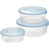 TONTARELLI CONTENITORE TONDO IN PLASTICA SET 'FRIGO BOX' coperchio acqua trasparente - ...
