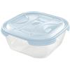 TONTARELLI CONTENITORE QUADRO IN PLASTICA 'FRIGO BOX' lt1 cm.15,8x15,8xh.7,45 acqua tras...