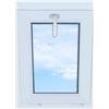 Finestra in PVC bianco, basculante, 50x70, nuova, 500x700, basculante dall'alto,