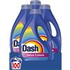 Dash Detersivo Liquido Lavatrice, 100 Lavaggi, Salva Colore, Rimuove Le Macchie,