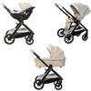 Giordani Trio Sistema Modulare G-Comfort, Passeggino Chiusura Automatica Fronte Mamma Strada 0-22kg, Navicella e Seggiolino Auto con Tasti Memory, Ruote Ammortizzate e Fibbia Magnetica