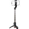 Acefast, Asta Selfie Treppiede Bluetooth Estensibile 63 cm Apertura Auto, Nero