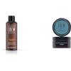 American Crew Spray Fissante+Cera Capelli Uomo, Finishing Spray Tenuta Media, Finish Naturale, 200 ml + Fiber Tenuta Alta, Finitura Opaca, 85g