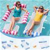 IEEILULU 2 Pezzi Amaca Galleggiante per Piscina, 5-in-1Amaca Gonfiabile con Rete