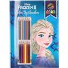 ‎Disney Colorare con i numeri, 12 matite colorate, Frozen, libro da colorare Elsa e Anna