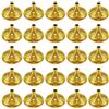 SODIAL 1X(25PZ Gold Hand Held Flag Stand Base Table Flag Base Bar Restaurant Part1394