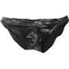 Slip uomo nero vita bassa PU 20% poliestere 60% spandex 20% goccia d'acqua