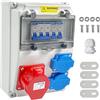 munloo Quadro Elettrico da Cantiere, 16A Distributore di Corrente da Parete, Kit