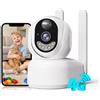 PESAIR 4G LTE Telecamera Interno con SIM, 2K 360° PTZ Telecamera Senza WiFi | Vi