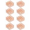 uxcell 8 Pcs Dissipatore Rame 9x9x6mm, Per