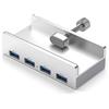 No Hub USB 3.0 In Alluminio con Morsetto, Splitter USB A 4 Porte, Dati US5796