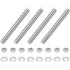 uxcell 4 barre filettate M10 x 90mm in acciaio inox 201 per viti destrorse