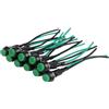 Uxcell 10pcs 12V Green Round 2-Wires Momentary Trumpet Push Button Switch for Car