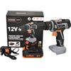 Kombo Trapano Avvitatore a Percussione + Batteria 2.0Ah, 2 Velocità, 30Nm, Mandrino 10