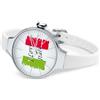 Hoops Orologio Donna HOOPS CHERIE ITALY Rosè Silicone Bianco Cuore NEW Small Italia