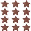 uxcell 12Pcs Stelle Paillettes per Patch Ferro 9x9cm Appliques Ricamo Stelle Marrone