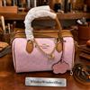 Coach Borsa Coach CEA18 Rowan Satchel Signature Canvas Powder Pink Gold Charm Bag
