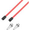 uxcell Tubo antenna 320mm, tappi+supporto (argento, rosso, 2pz) per Fiat 97-01