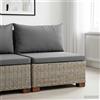 vidaXL Divano Medio con Cuscini GENDT Rattan naturale Posti sedere esterno vidaXL
