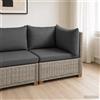 vidaXL Divano Angolare con Cuscini GENDT Rattan naturale Arredamento Giardino vidaXL