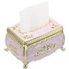 uxcell Scatola per tessuti lussuosa stile europeo rosa 7.3x5.3x4.1" viola