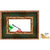 Cornice Oro al rovescio con gola Verde per quadri,stampe da cm 7 Misura 100x150