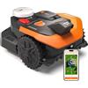 Worx Landroid Vision Cloud WR303E Robot rasaerba, senza filo perimetrale, per 300 m² (evitamento ostacoli AI, navigazione cloud VSLAM + RTK, mappatura automatica, controllo tramite App)