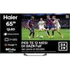 Haier Smart TV 65 QLED 4K Ultra HD, Google TV, Dolby Audio, Gaming 120Hz DLG, HDMI 2.1, Chromecast Integrato, Bluetooth 5.1, Design Senza Bordi, Telecomando Vocale, 12 Mesi DAZN inclusi