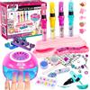 Herenear Kit Unghie, Set Manicure Gioco per Bambina, Smalti, Regalo 6-12 Anni, N