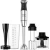Taurus - Frullatore a Immersione Bapi 1500 Luxe XL, 1500W, 20 Velocità + Turbo, Lame in Acciaio a Doppio Effetto, Bicchiere Dosatore 900 ml, Tritatutto 350 ml, Doppio Emulsionatore, Passaverdure