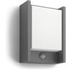Philips Arbour LED Lampada da Parete, per Esterni, UltraEfficient, con Sensore, Luce Bianca Calda, Illuminazione LED a risparmio energetico, Antracite, confezione da 2