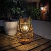 Pearlstar Lampada solare in rattan, da appendere, lanterna solare per (k9W)