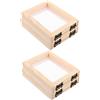 4 PCS Cornice Per La Fabbricazione Della Carta Struttura in Legno Grezzo