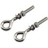 Faspiroty Bullone a occhiello in acciaio inox M16 con dado e rondelle gambo lungo filettat