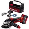 Einhell Smerigliatrice Angolare a Batteria Einhell Te Ag 115 Li 18V 4,0 ah 115 mm