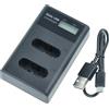 vhbw Caricatore Micro-USB + USB-C per Sony Cybershot DSC-RX100M5 4,2V duale
