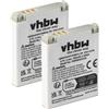 vhbw 2x Batteria per Panasonic KX-TU311 KX-TU320 KX-TU301 KX-TU301 GME 700mAh 3,7V
